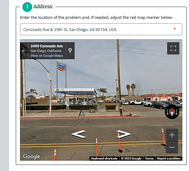 Image submitted with report