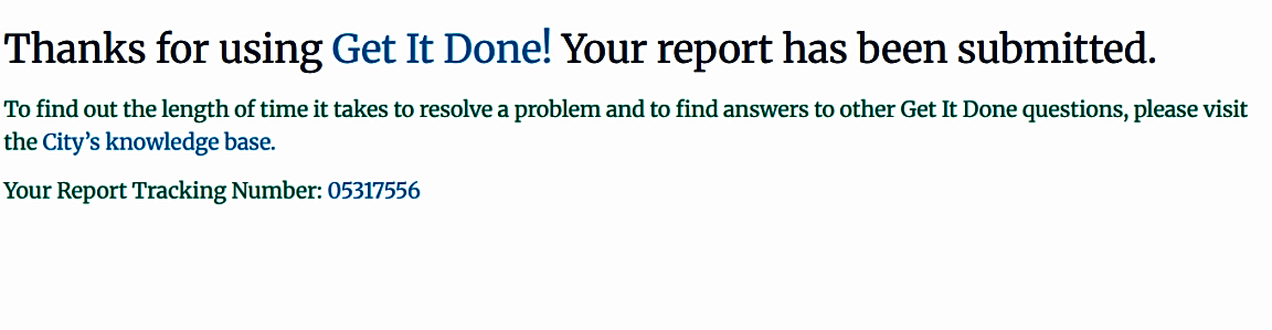Image submitted with report