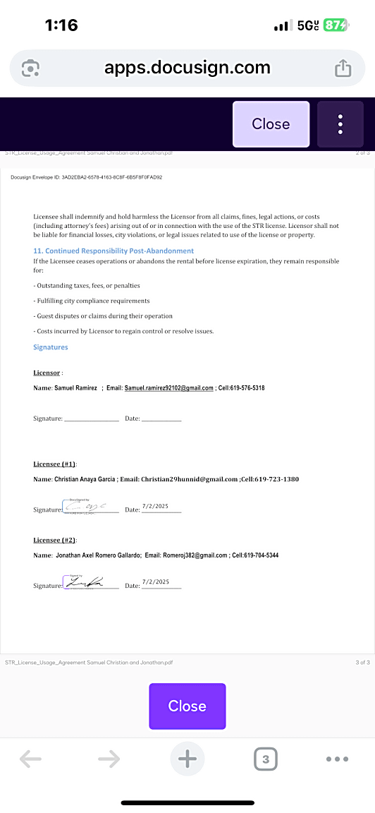 Image submitted with report